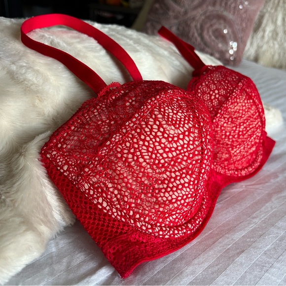 Victoria Secret Very Sexy Balconet Red Lace Bra - Picture 3 of 11